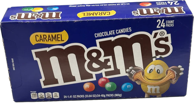 M&M's Caramel 1.41 oz (24 Packs Per Box)